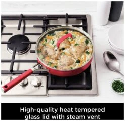 Ninja Zerostick Aluminium 5 Piece Non Stick Pan Set - Red -Chic Household Items 1120185 R Z006A