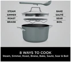 Ninja Zerostick 30cm Non Stick Aluminium Possible Pot -Grey 13 Ninja Zerostick 30cm Non Stick Aluminium Possible Pot -Grey -Chic Household Items 1120288 R Z003A