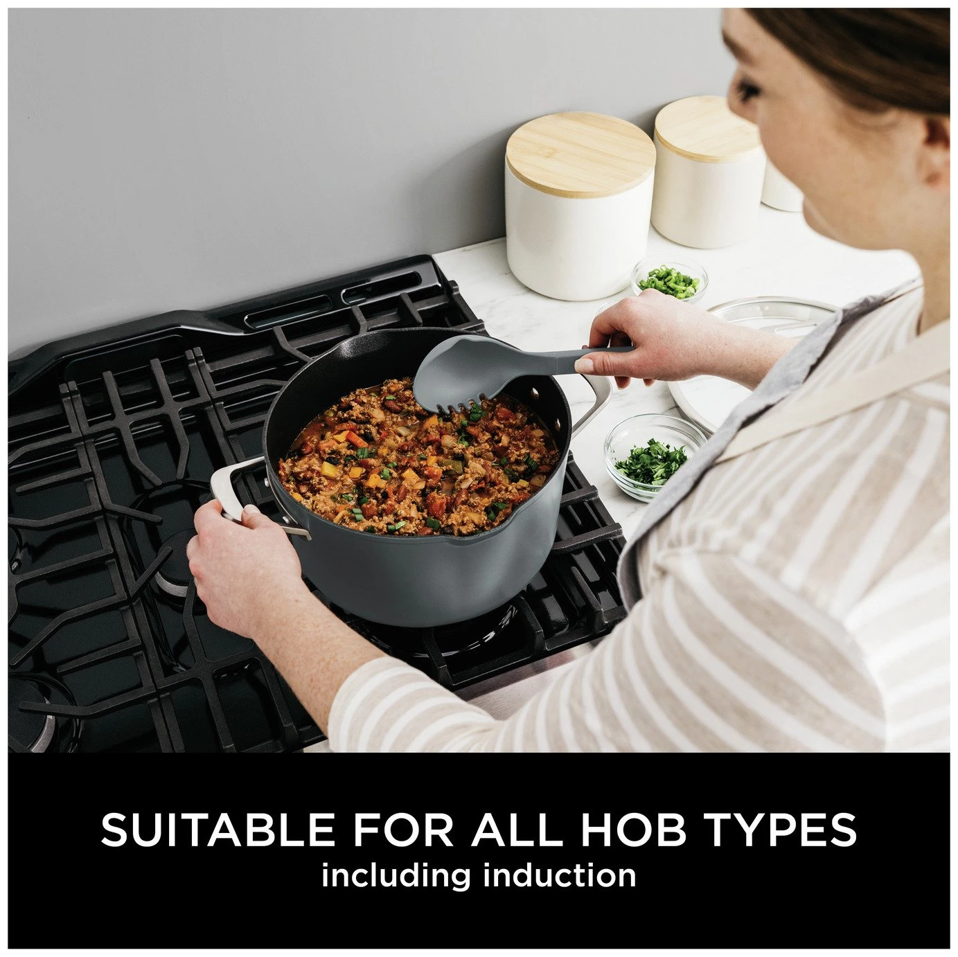 Ninja Zerostick 30cm Non Stick Aluminium Possible Pot -Grey 7 Ninja Zerostick 30cm Non Stick Aluminium Possible Pot -Grey - Image 7