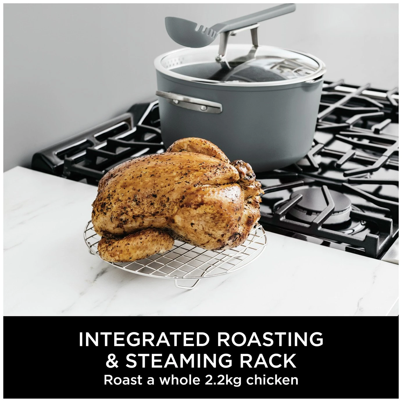 Ninja Zerostick 30cm Non Stick Aluminium Possible Pot -Grey 8 Ninja Zerostick 30cm Non Stick Aluminium Possible Pot -Grey - Image 8