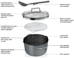 Ninja Zerostick 30cm Non Stick Aluminium Possible Pot -Grey 20 Ninja Zerostick 30cm Non Stick Aluminium Possible Pot -Grey -Chic Household Items 1120288 R Z011A