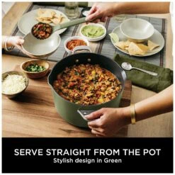 Ninja Zerostick 30cm Non Stick Aluminium Possible Pot -Green -Chic Household Items 1120295 R Z005A