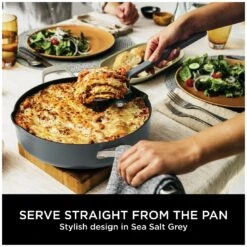 Ninja Zerostick 28cm Non Stick Aluminium Possible Pan -Grey -Chic Household Items 1120305 R Z005A