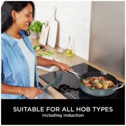 Ninja Zerostick 28cm Non Stick Aluminium Possible Pan -Grey -Chic Household Items 1120305 R Z007A