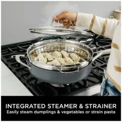 Ninja Zerostick 28cm Non Stick Aluminium Possible Pan -Grey -Chic Household Items 1120305 R Z008A