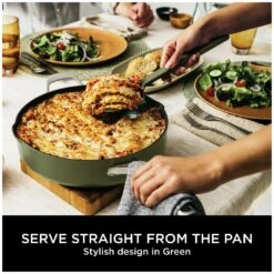 Ninja Zerostick 28cm Non Stick Aluminium Possible Pan -Green -Chic Household Items 1120312 R Z005A