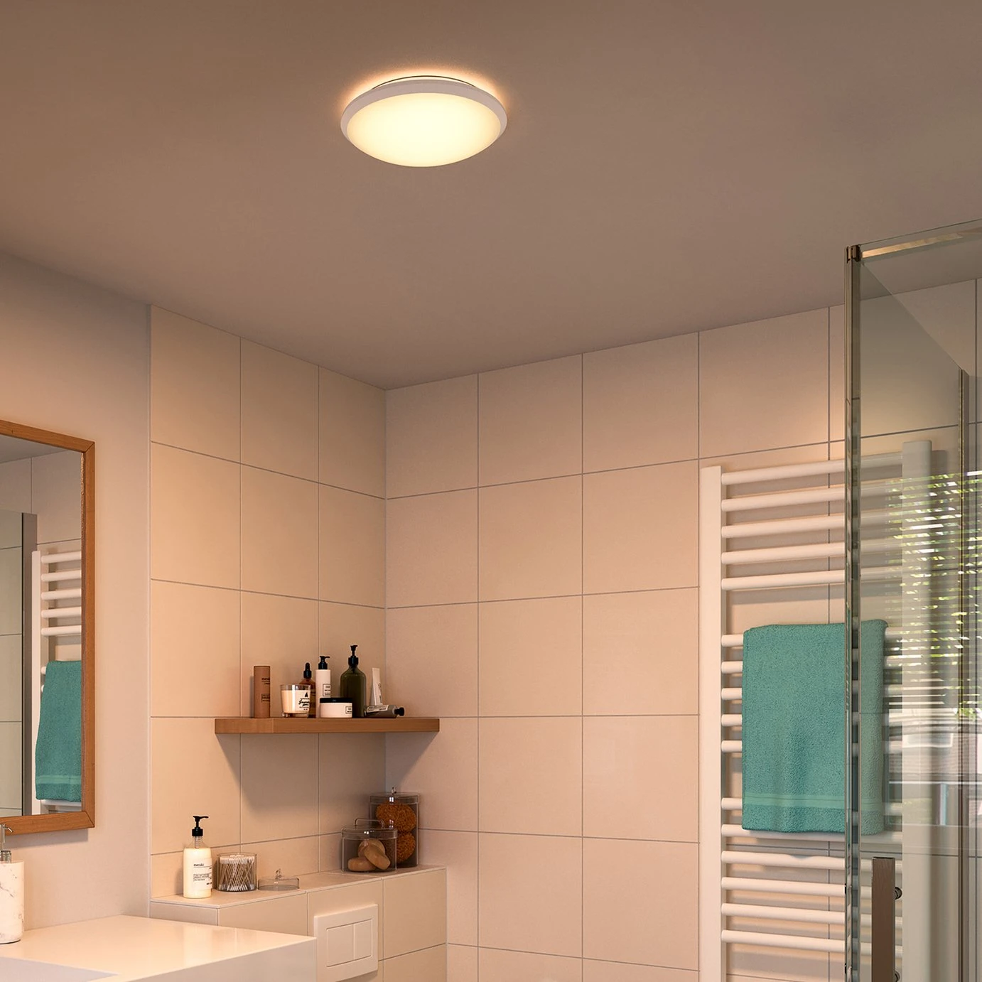 Philips Doris Bathroom Luminaire Flush To Ceiling Light 1 Philips Doris Bathroom Luminaire Flush To Ceiling Light