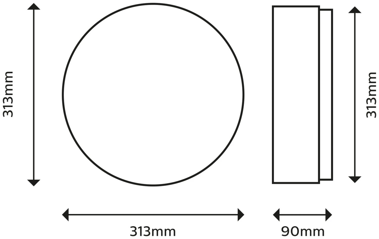 Philips Doris Bathroom Luminaire Flush To Ceiling Light 4 Philips Doris Bathroom Luminaire Flush To Ceiling Light - Image 4