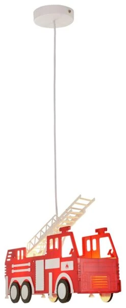 Glow Kids Fire Engine Ceiling Light - Red -Chic Household Items 1151367 R Z002C