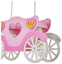 Glow Kids Princess Carriage Pendant Light - Pink & White 11 Glow Kids Princess Carriage Pendant Light - Pink & White -Chic Household Items 1151446 R Z003A