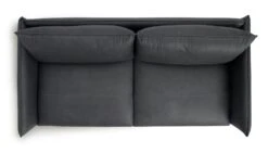 Habitat Moore Leather 3 Seater Sofa - Dark Grey -Chic Household Items 1159455 R Z005A