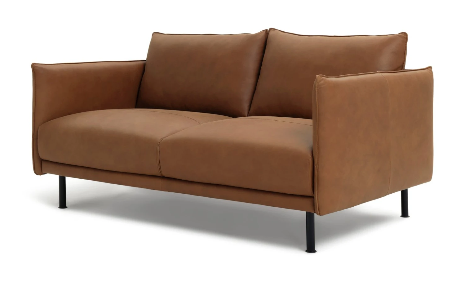Habitat Moore Leather 2 Seater Sofa - Tan 8 Habitat Moore Leather 2 Seater Sofa - Tan - Image 8