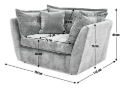 Habitat Jacques Velvet Cuddle Chair - Grey 14 Habitat Jacques Velvet Cuddle Chair - Grey -Chic Household Items 1177217 R E001