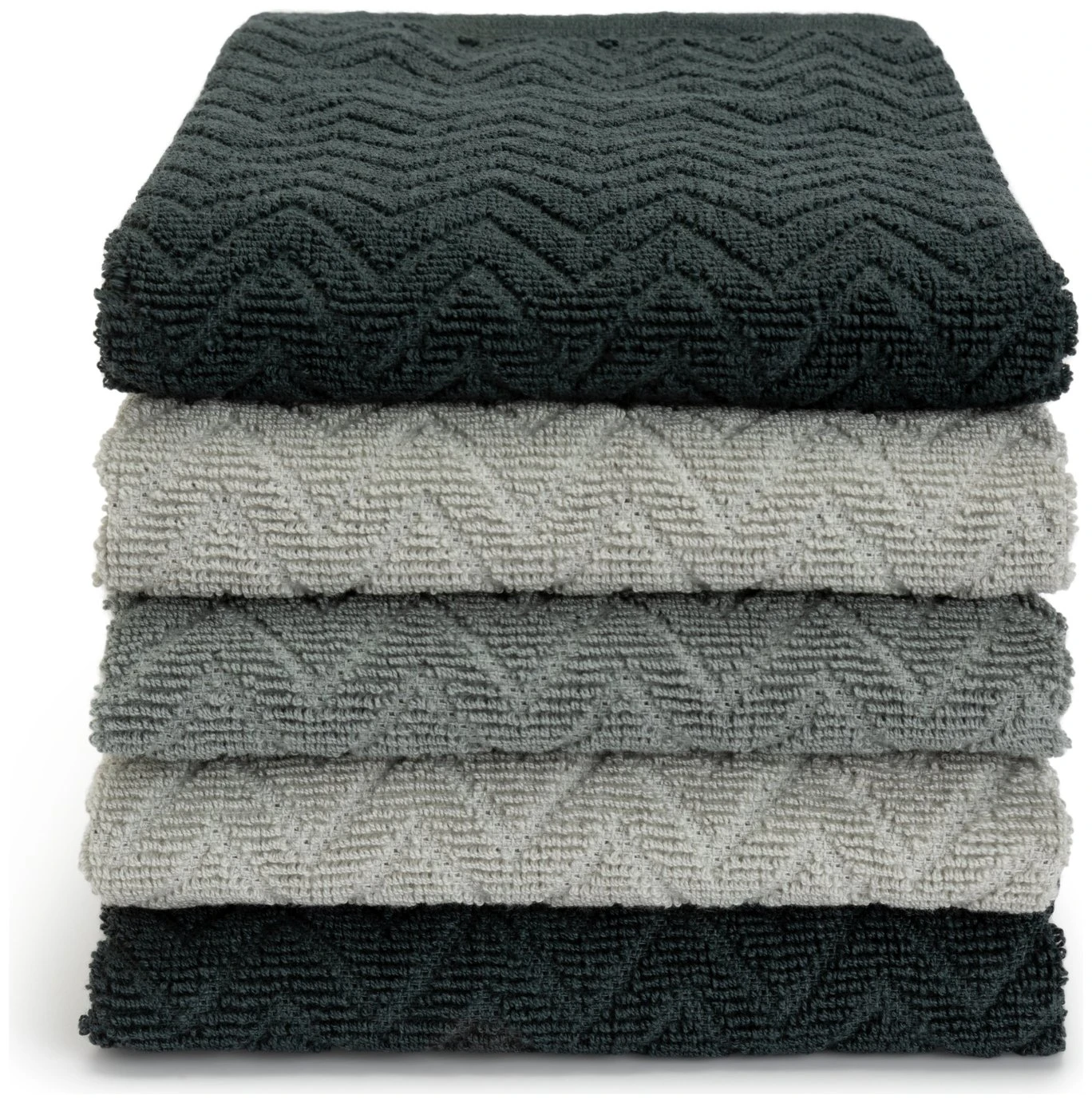Habitat Zig Zag Terry Pack Of 5 Tea Towels 3 Habitat Zig Zag Terry Pack Of 5 Tea Towels - Image 3
