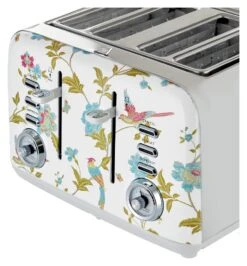 Laura Ashley VQSBT583WSUK 4 Slice Toaster - White -Chic Household Items 1233515 R Z005A