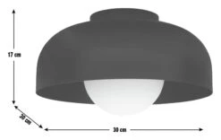 Habitat Modern Globe Metal Bathroom Ceiling Light - Black -Chic Household Items 1233584 R E001