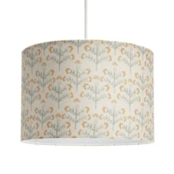 Habitat Floral Print Faux Linen Shade - Cream And Orange -Chic Household Items 1233663 R Z002A