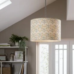 Habitat Floral Print Faux Linen Shade - Cream And Orange -Chic Household Items 1233663 R Z002C