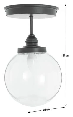 Habitat Globe Metal Bathroom Pendant Light - Black 10 Habitat Globe Metal Bathroom Pendant Light - Black -Chic Household Items 1233797 R E001