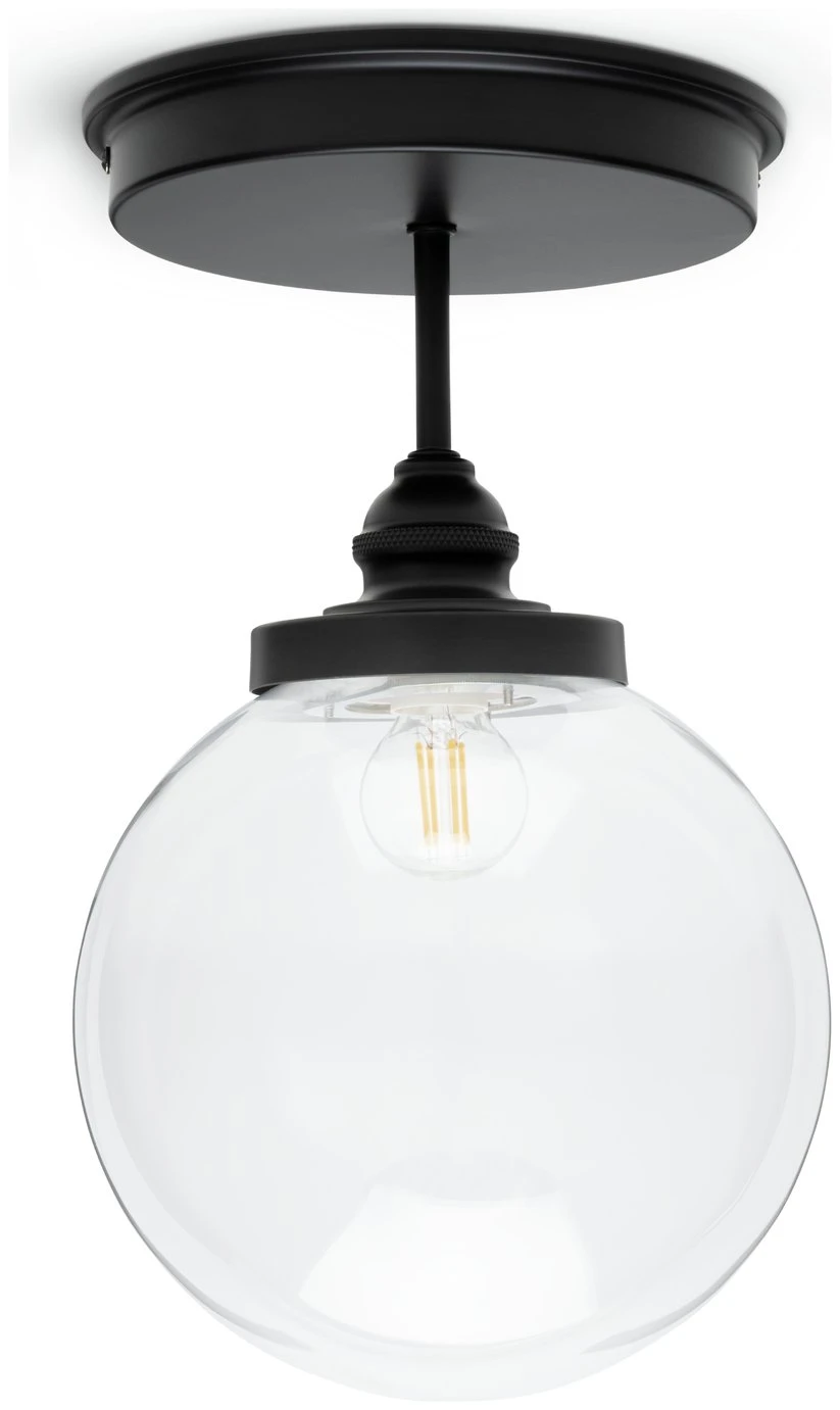 Habitat Globe Metal Bathroom Pendant Light - Black 6 Habitat Globe Metal Bathroom Pendant Light - Black - Image 6