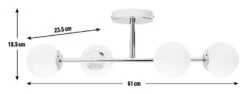Habitat Metal 4 Light Bathroom Flush Ceiling Light - Chrome 8 Habitat Metal 4 Light Bathroom Flush Ceiling Light - Chrome -Chic Household Items 1233807 R E001