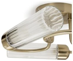 Habitat Ribbed Metal 3 Light Bathroom Ceiling Light - Gold -Chic Household Items 1233845 R Z002A