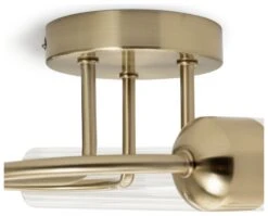 Habitat Ribbed Metal 3 Light Bathroom Ceiling Light - Gold -Chic Household Items 1233845 R Z003A
