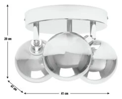 Habitat Globe Metal Bathroom Flush To Ceiling Light - Silver 8 Habitat Globe Metal Bathroom Flush To Ceiling Light - Silver -Chic Household Items 1233883 R E001