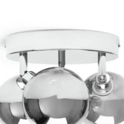 Habitat Globe Metal Bathroom Flush To Ceiling Light - Silver 10 Habitat Globe Metal Bathroom Flush To Ceiling Light - Silver -Chic Household Items 1233883 R Z003A