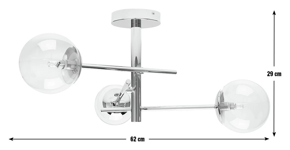 Habitat Sputnik Metal Bathroom Flush Ceiling Light - Chrome 3 Habitat Sputnik Metal Bathroom Flush Ceiling Light - Chrome - Image 3