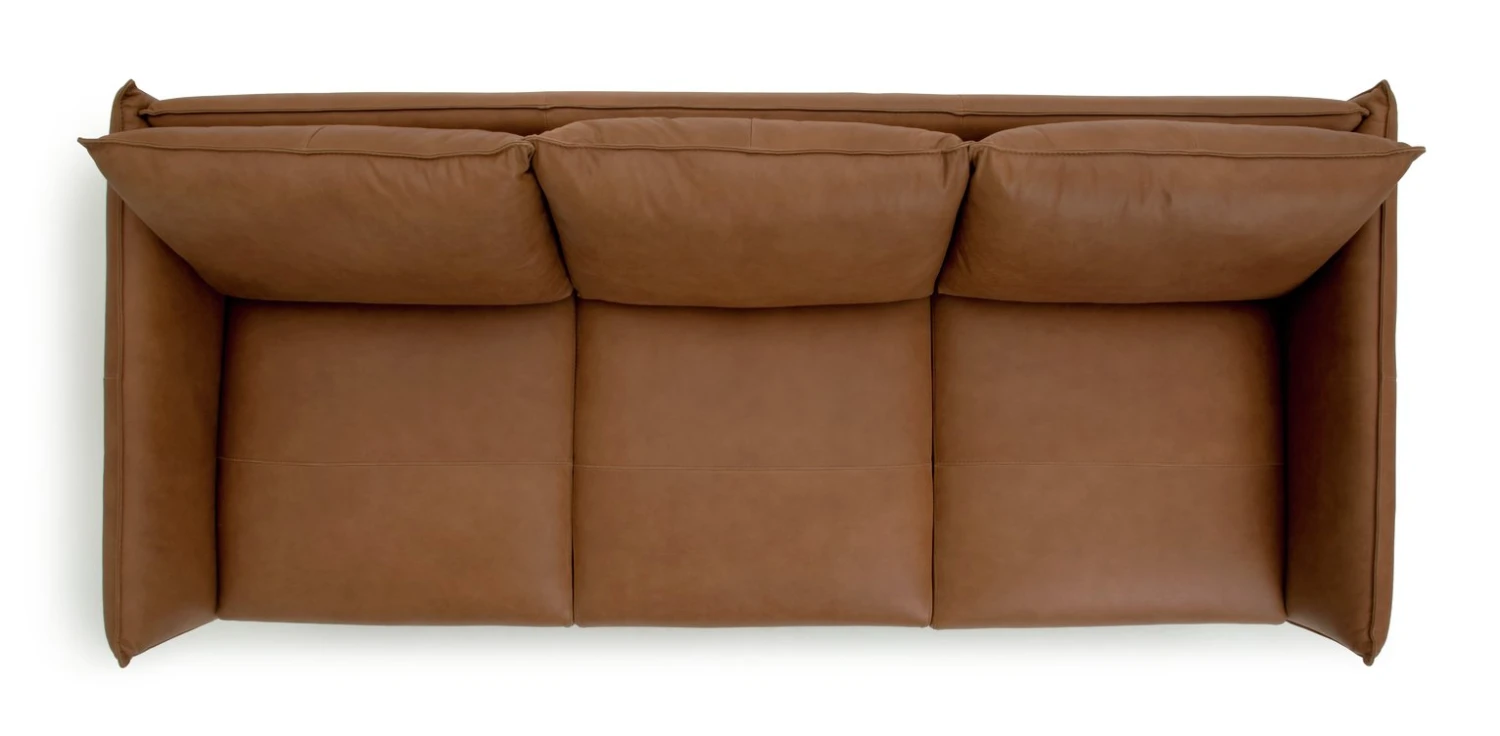 Habitat Moore Leather 4 Seater Sofa - Tan 8 Habitat Moore Leather 4 Seater Sofa - Tan - Image 8