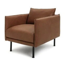 Habitat Moore Leather Armchair - Tan -Chic Household Items 1257216 R Z002A