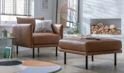 Habitat Moore Leather Armchair - Tan -Chic Household Items 1257216 R Z002C