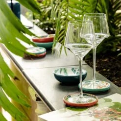 Habitat X Kew Set Of 4 Ceramic Botanical Coasters -Chic Household Items 1300541 R Z003C