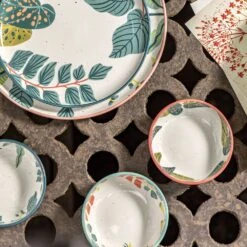 Habitat X Kew Set Of 2 Ceramic Dinner Plates -Chic Household Items 1300565 R Z003C