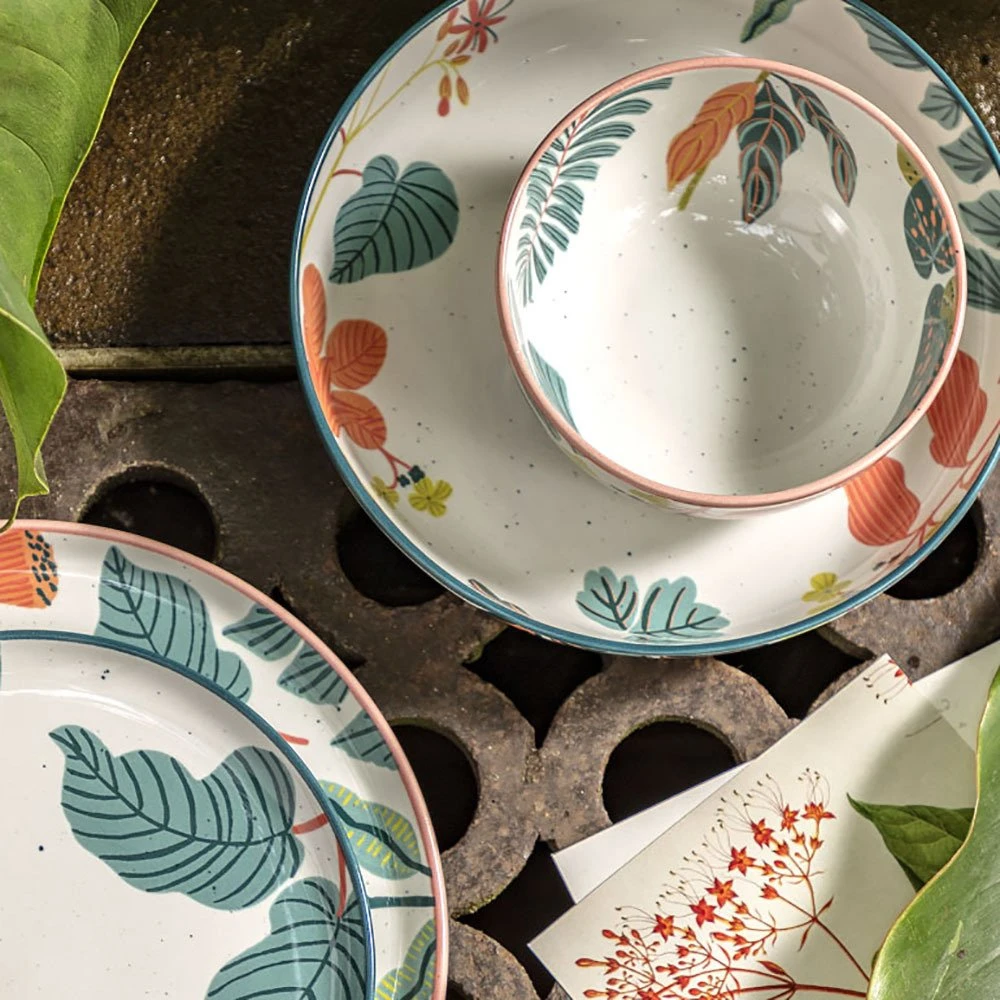 Habitat X Kew 2 Piece Ceramic Pasta Bowls 2 Habitat X Kew 2 Piece Ceramic Pasta Bowls - Image 2