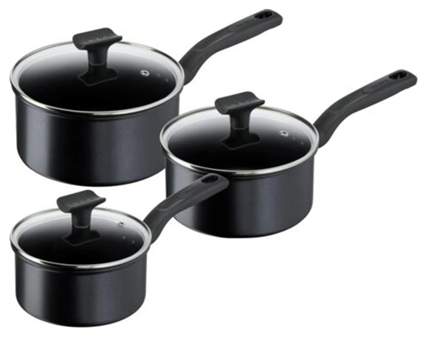 Tefal Total 3 Piece Non Stick Pan Set - Black 1 Tefal Total 3 Piece Non Stick Pan Set - Black