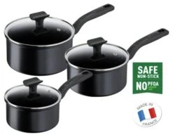 Tefal Total 3 Piece Non Stick Pan Set - Black 7 Tefal Total 3 Piece Non Stick Pan Set - Black -Chic Household Items 1303799 R Z003A