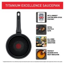 Tefal Titanium Excellence 16cm Aluminium Saucepan -Chic Household Items 1303809 R Z003A