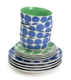 Habitat Abstract 12 Piece Stoneware Dinner Set 11 Habitat Abstract 12 Piece Stoneware Dinner Set -Chic Household Items 1304963 R Z005A