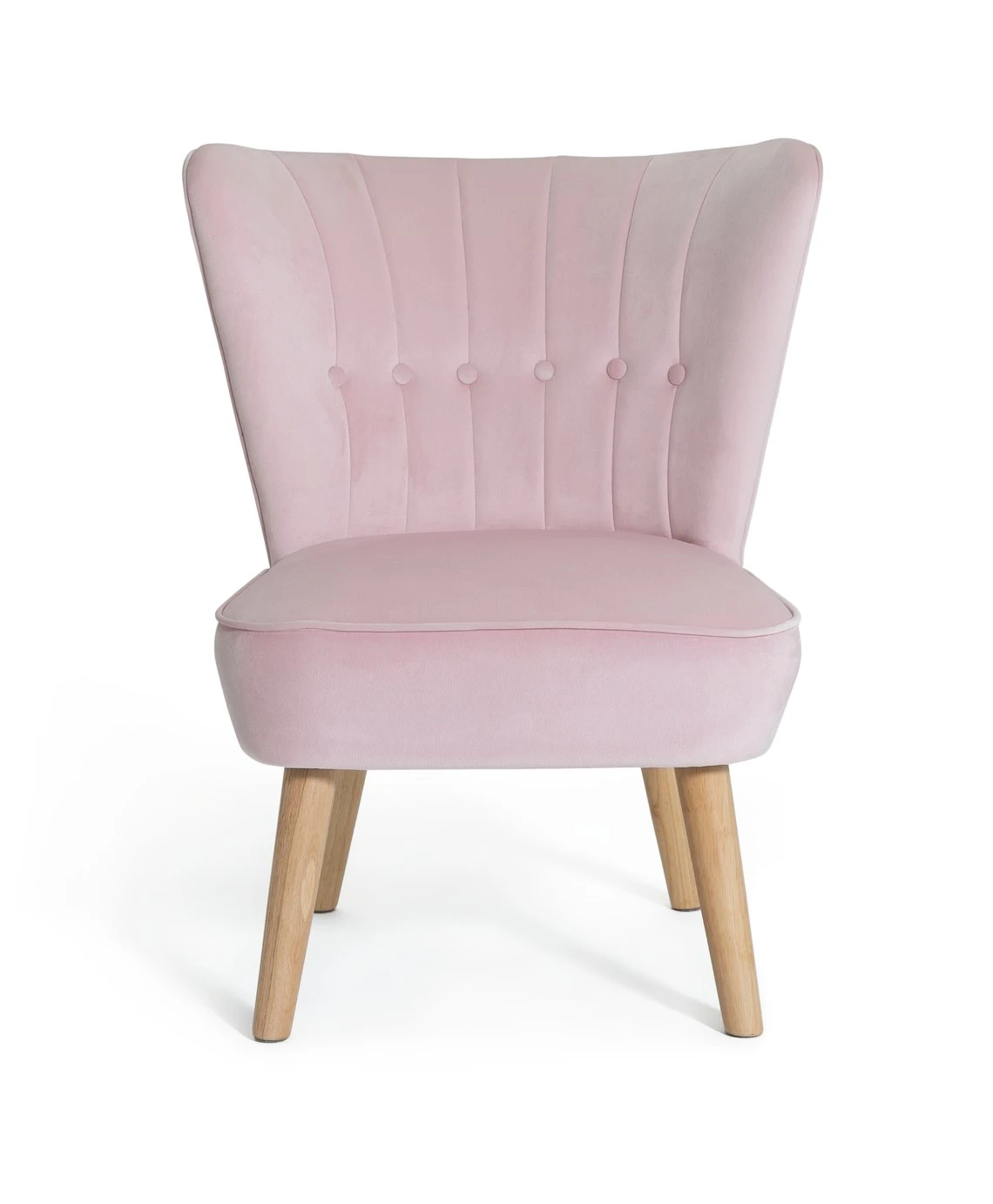 Habitat Alexis Velvet Cocktail Chair - Pink 1 Habitat Alexis Velvet Cocktail Chair - Pink