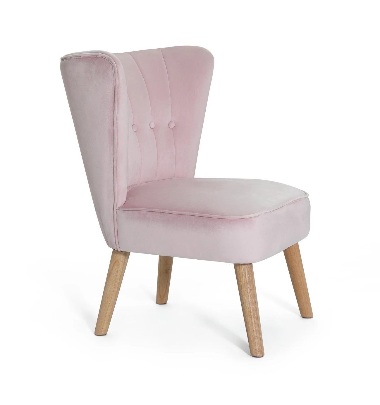 Habitat Alexis Velvet Cocktail Chair - Pink 7 Habitat Alexis Velvet Cocktail Chair - Pink - Image 7