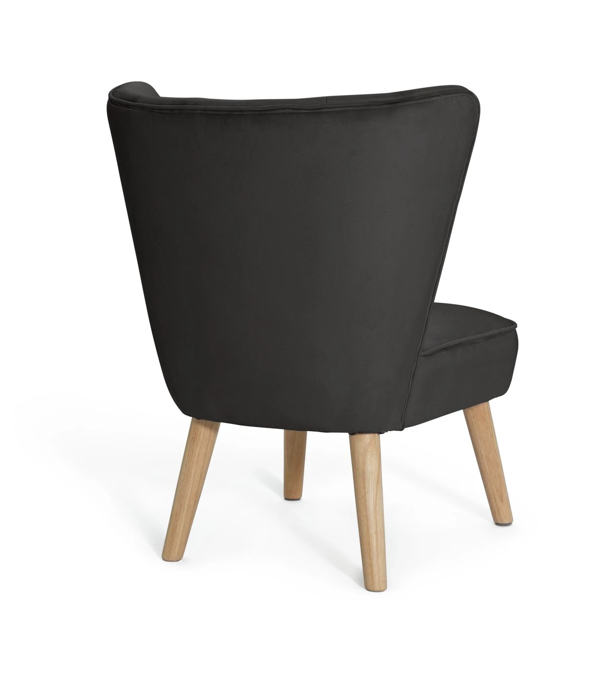 Habitat Alexis Velvet Cocktail Chair - Charcoal 6 Habitat Alexis Velvet Cocktail Chair - Charcoal - Image 6
