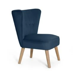 Habitat Alexis Velvet Cocktail Chair - Navy -Chic Household Items 1341270 R Z004A