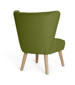 Habitat Alexis Velvet Cocktail Chair - Olive -Chic Household Items 1341287 R Z003A