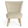 Habitat Alexis Velvet Cocktail Chair - Cream