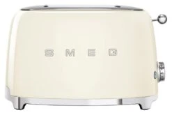 Smeg TSF01CRUK 50's Style Retro 2 Slice Toaster - Cream