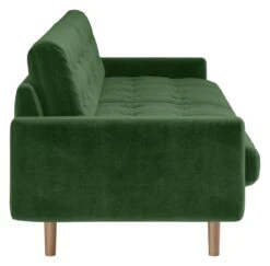 Habitat Fenner Velvet 3 Seater Sofa - Moss Green -Chic Household Items 1350443 R Z004A