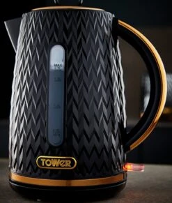 Tower T10052BLK Empire Kettle - Black -Chic Household Items 1357439 R Z004A