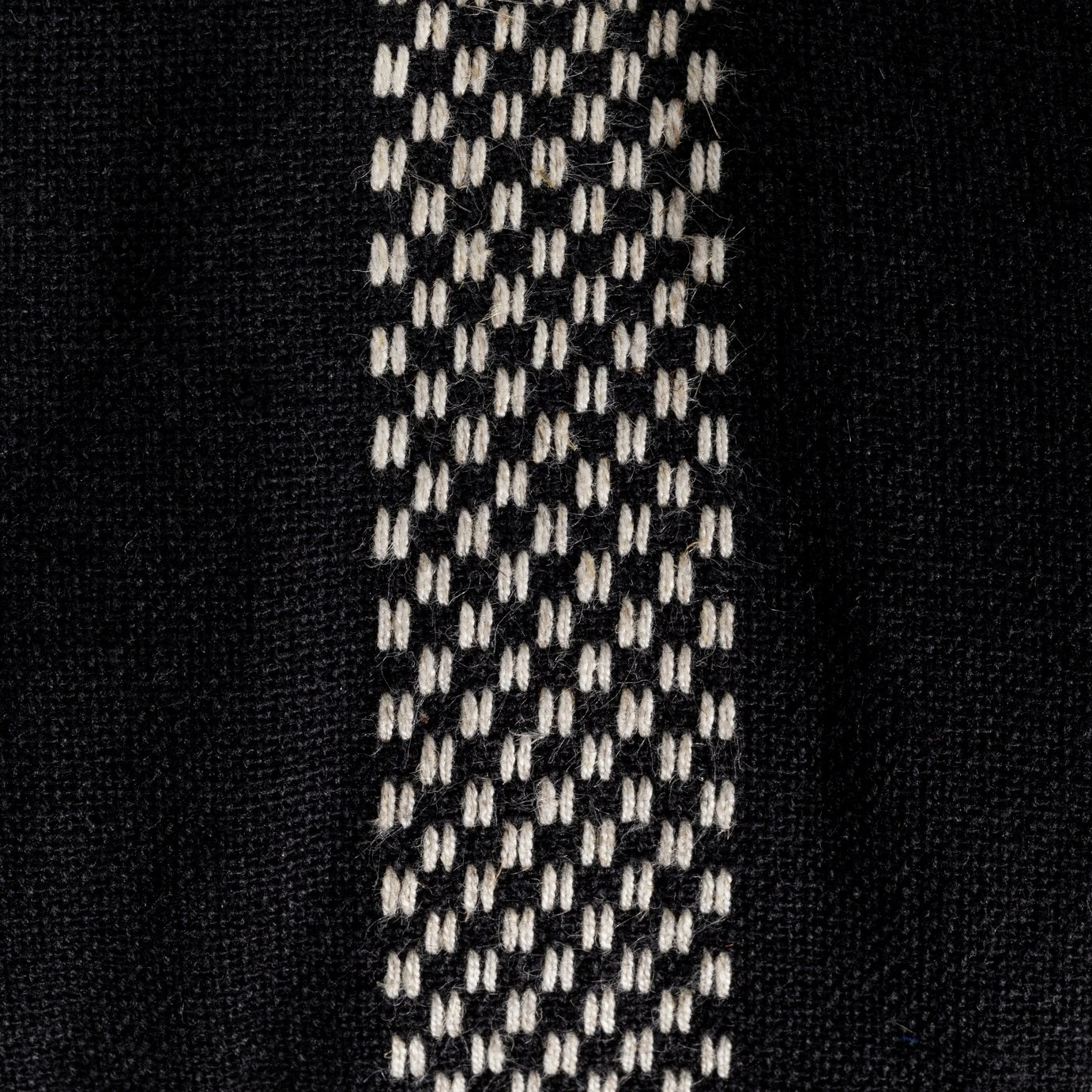 Habitat Woven Stripe Pack Of 2 Seat Cushion - Black 3 Habitat Woven Stripe Pack Of 2 Seat Cushion - Black - Image 3